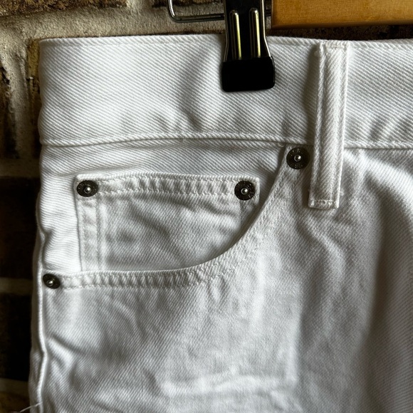 J. Crew White Distressed Jean Shorts - Picture 2 of 6